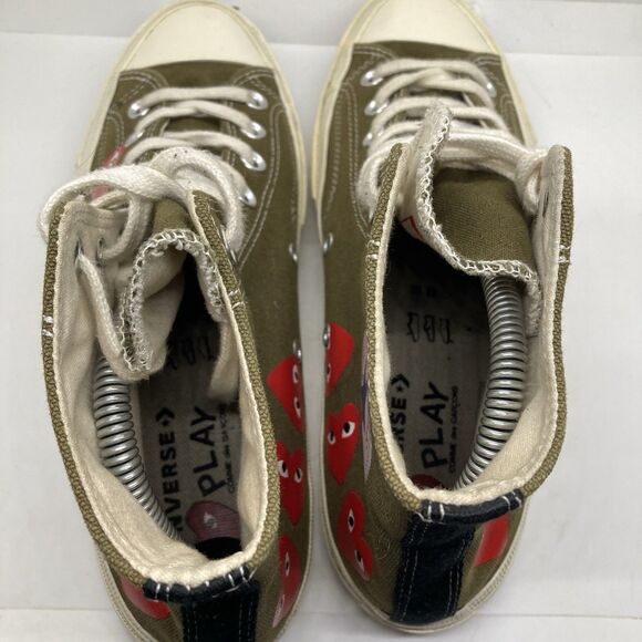 Comme des Garçons Play x Converse Chuck Taylor Mens 8 Multi Heart High Green main image 6